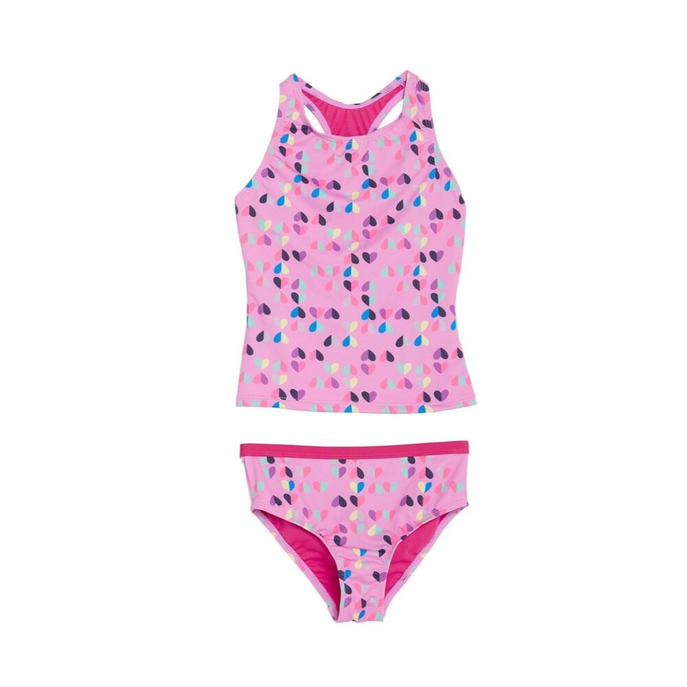 Lands' End Girls' Swimwear UPF 50 Tankini Top and Bikini Bottom Swim Sz M NWOT